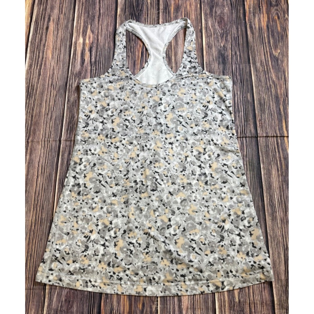 Lululemon Tank Top Womens 4 Floral Racerback Sleeveless Gym Activewear Shirt